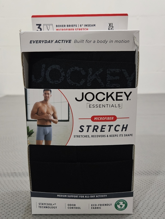 Jockey Other - Jockey Essentials Men’s Black Microfiber Stretch Boxer Briefs - 3 Pack